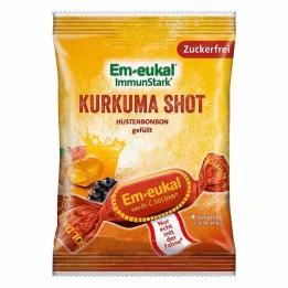 EM-EUKAL Bonbons Kurkuma Shot gevuld suikervrij, 75 g