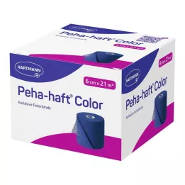 PEHA-HAFT Kleurfixatietape latexvrij 6 cm x 21 m blauw, 1 stuk