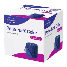 PEHA-HAFT Kleurfixatietape latexvrij 8 cm x 21 m blauw, 1 stuk