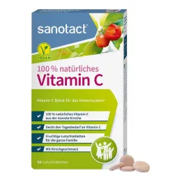 100% Natuurlijke vitamine C sanotact zuigtabletten, 30 stuks