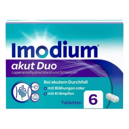 IMODIUM akut Duo 2 mg/125 mg tabletten, 6 stuks
