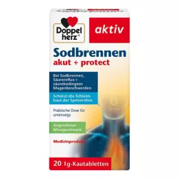 DOPPELHERZ Brandend maagzuur acute+protect kauwtabletten, 20 stuks