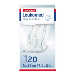LEUKOMED huidgevoelig steriel 8x15 cm, 20 stuks