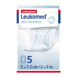 Leukomed® huidgevoelig 5x7,2 cm, 5 st