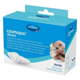 COSMOPOR siliconen wondverband 5x7,2 cm, 5 stuks