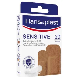 Hansaplast SENSITIVE pleisterstrips huidskleur medium, 20 stuks