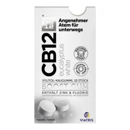 CB12 boost Eucalyptus witte kauwgom, 10 stuks