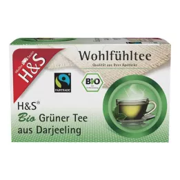 H&S Biologische groene thee uit Darjeeling filterzakjes, 20X2 g