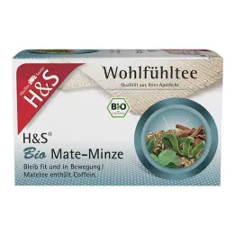 H&S Organic Mate Mint Filterzakjes, 20X1.8 g