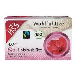 H&S Biologische Hibiscus Bloem Filter Zakken, 20X1.75 g