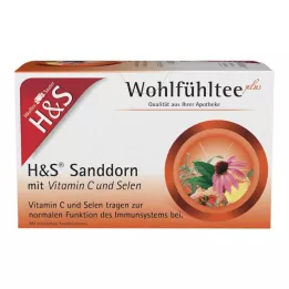 H&S Duindoorn met vitamine C en selenium Filterzakjes, 20X2.5 g