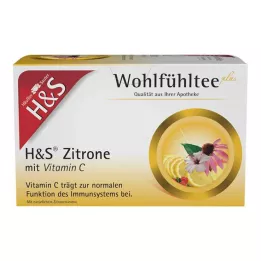 H&S Citroen met vitamine C filterzakjes, 20X2.5 g