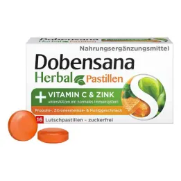 Dobensana Kruidenhoning Vitamine C & Zinkpastilles.(16 stuks)