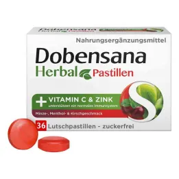 Dobensana Kruiden Kirschgeschm.vit.c & Zinkpastil.(36 stuks)