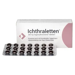 Ichthraletten® 200 mg tabletten voor rosacea, 168 stuks