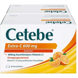 CETEBE Extra-C 600 mg kauwtabletten, 120 st