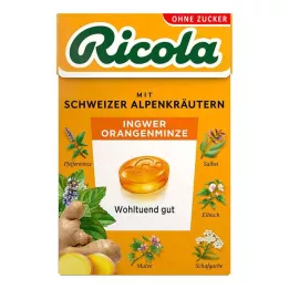 RICOLA o.Z.Box Gember Sinaasappel Munt Bonbons, 50 g