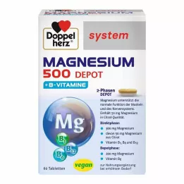 DOPPELHERZ Magnesium 500 Depot systeem tabletten, 60 stuks