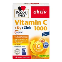 Doppelherz Vitamine C 1000 + D3 + Zinkdepot tabletten, 30 st