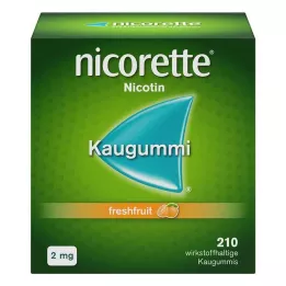 NICORETTE 2 mg verse fruitkauwgom, 210 stuks
