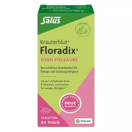FLORADIX IJzer Foliumzuur Tabletten, 84 stuks