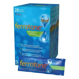 Ferrotone natuurlijk ijzer plus vitamine C appelzakje, 28X25 ml