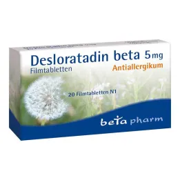 Desloratadine bèta 5 mg filmomhulde tabletten, 20 stuks