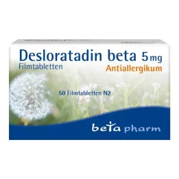 Desloratadine bèta 5 mg filmomhulde tabletten, 50 stuks