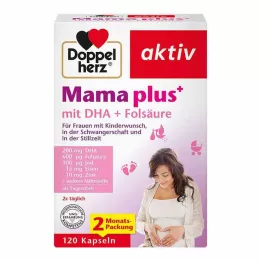 DOPPELHERZ Mama plus met DHA+Foliumzuur Capsules, 120 stuks