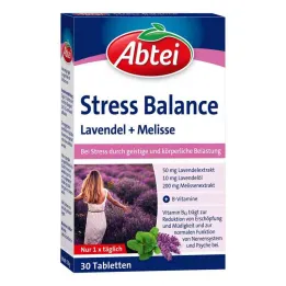 Abbey Stress Balance Lavendel + Melissa Tabletten Tf (30 stuks)
