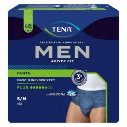 TENA® MEN ACTIVE FIT Plusbroekje blauw S/M voor incontinentie, 12 stuks