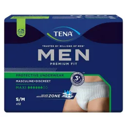 TENA® MEN PREMIUM FIT Broekje Maxi S/M voor incontinentie, 12 stuks