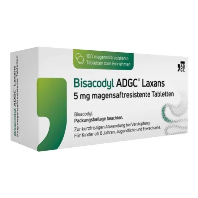 Bisacodyl ADGC® Laxans 5 mg maagsapresistente tabletten, 100 stuks Bisacodyl ADGC® Laxans 5 mg maagsapresistente tabletten, 100 stuks