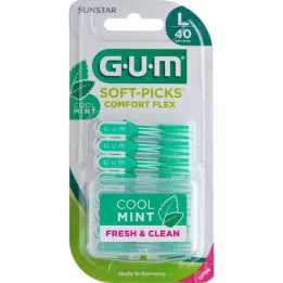 GUM Zachte prikkers Comfort Flex mint groot, 40 st