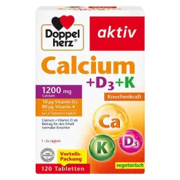 Doppelherz Calcium + D3 + K tabletten, 120 stuks