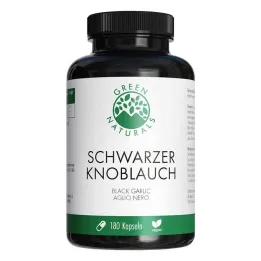 Green Naturals zwarte knoflook 600mg met zakje Kps, 180 st