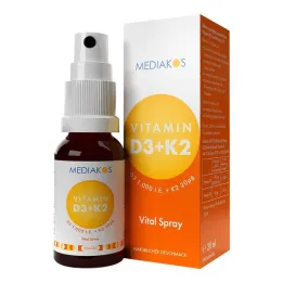 Vitamine D3 + K2 1000 IE 20 µg Mediakos Vital Spray, 20 ml