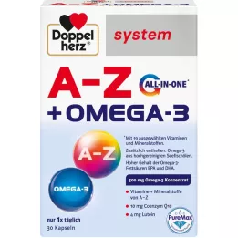 DOPPELHERZ A-Z+Omega-3 alles-in-één systeemcapsules, 30 st