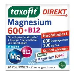 Taxofit Magnesium 600 + B12 Direct Granulaat, 20 st