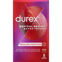 DUREX Echt aanvoelende extra vochtige condooms, 8 stuks