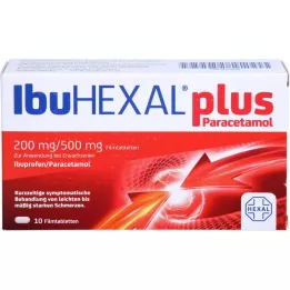 IBUHEXAL plus paracetamol 200 mg/500 mg filmtabletten, 10 st
