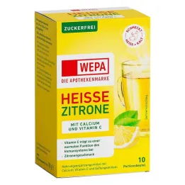 Wepa hete citroen + vitamine C + calciumsuikervrij poeder, 10X10 g