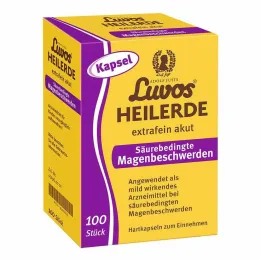 Luvos helende klei extra fijne capsules voor acute zuurgerelateerde maagproblemen, 100 stuks