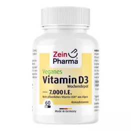 VEGANE Vitamine D3 7000 IE wekelijkse depotcapsules, 60 st
