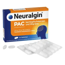 Neuralgin PAC voor hoofdpijn en migrainetabletten, 20 stuks