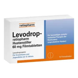 Levodrop-ratiopharm hoestonderdrukker 60 mg filmomhulde tabletten, 10 stuks