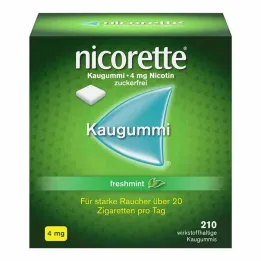 nicorette® kauwgom verse munt, 4 mg nicotine, 210 stuks