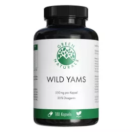 GREEN NATURALS Wild Yam hooggedoseerde veganistische capsules, 180 st