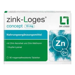 Zink-Loges concept 15 mg maagsapresistente tabletten, 90 stuks