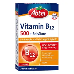 Abbey Vitamine B12 500 + foliumzuurtabletten (30 stuks)